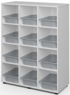 Стеллаж для обуви 12 ячеек (с ящиками)